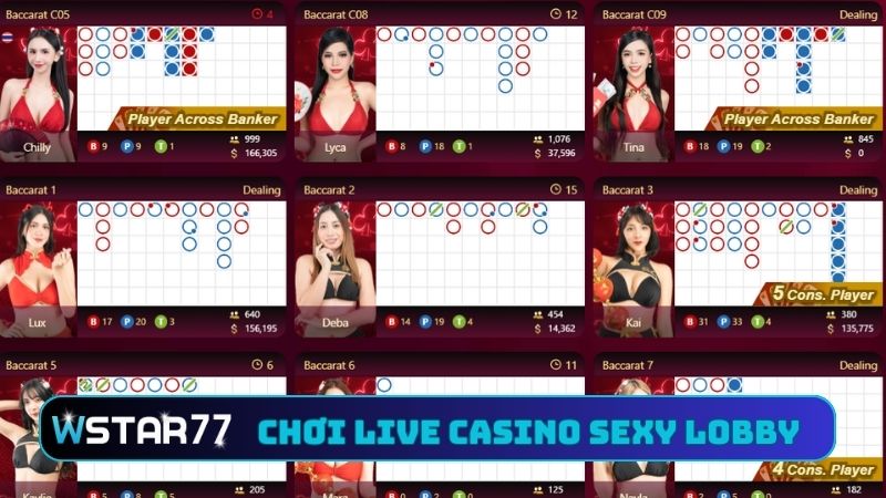 Hướng Dẫn Chơi Live Casino Sexy Lobby Tại Wstar77 Rõ Ràng 2 4 bước hướng dẫn chơi live casino Sexy Lobby tại Wstar77