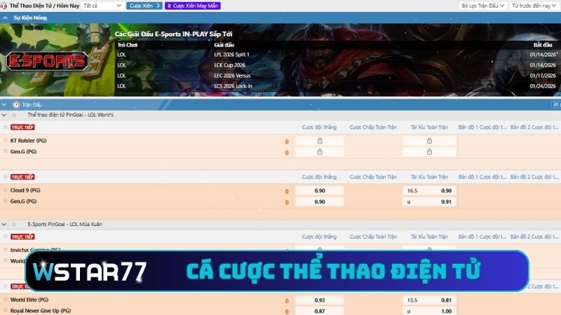 Cá cược thể thao điện tử hấp dẫn cùng tiền thưởng lớn