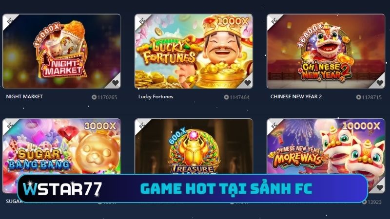 Game hot tại sảnh FC