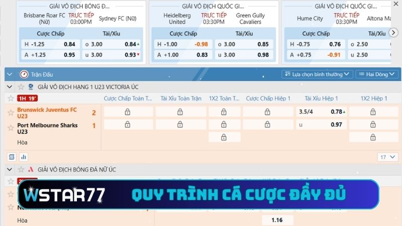 Hướng Dẫn Cược SABA Tại Wstar77 - Xem Tỷ Lệ Kèo Và Đặt Tiền 3 Quy trình cá cược đầy đủ dành cho thành viên mới