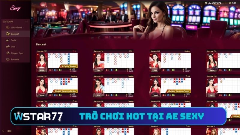Trò chơi hot tại AE Sexy thu hút hội viên